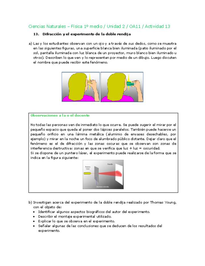 Ciencias Naturales 1 medio-Unidad 2-OA11-Actividad 13
