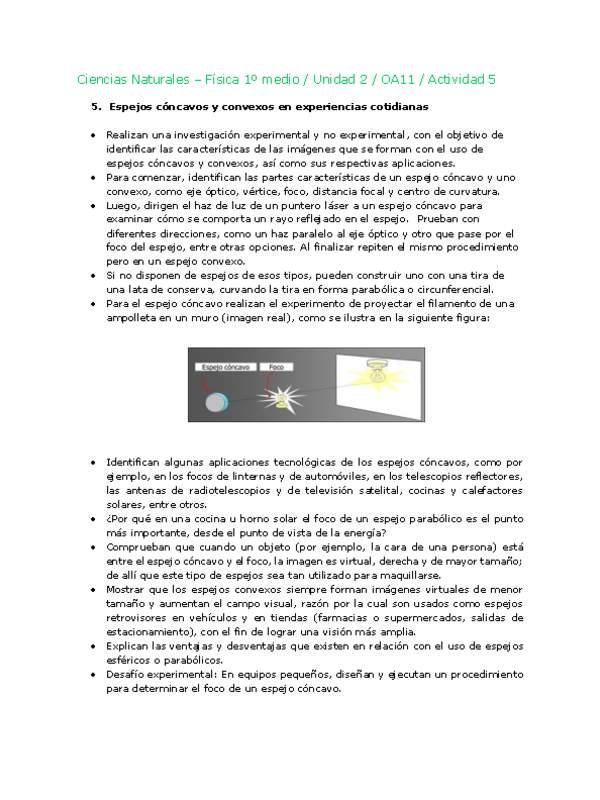 Ciencias Naturales 1 medio-Unidad 2-OA11-Actividad 5