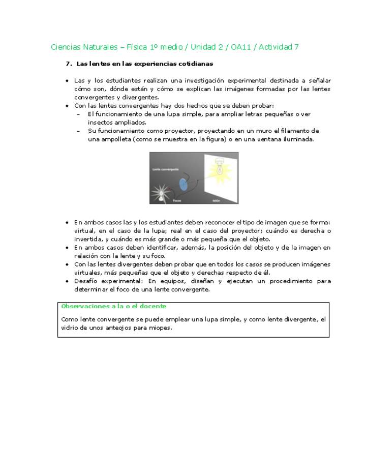 Ciencias Naturales 1 medio-Unidad 2-OA11-Actividad 7