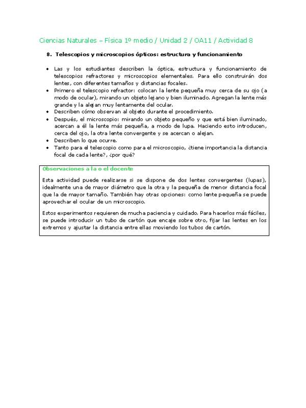 Ciencias Naturales 1 medio-Unidad 2-OA11-Actividad 8