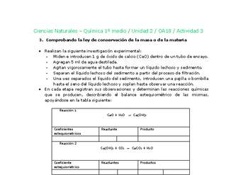 Ciencias Naturales 1 medio-Unidad 2-OA18-Actividad 3