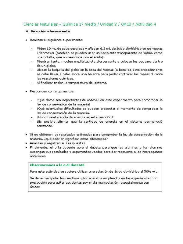 Ciencias Naturales 1 medio-Unidad 2-OA18-Actividad 4