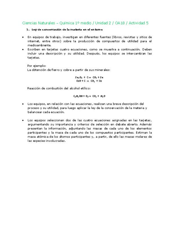 Ciencias Naturales 1 medio-Unidad 2-OA18-Actividad 5