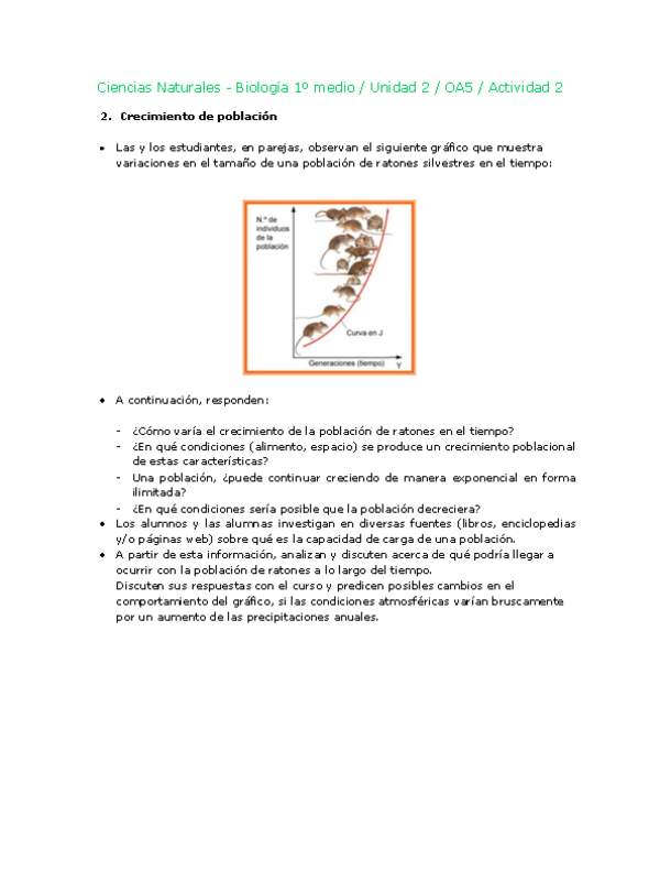 Ciencias Naturales 1 medio-Unidad 2-OA5-Actividad 2