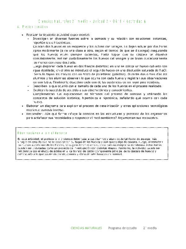 Ciencias Naturales 2 medio-Unidad 2-OA16-Actividad 6