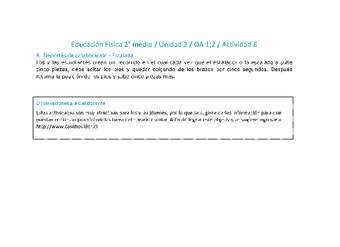 Educación Física 2 medio-Unidad 2-OA1;2-Actividad 8