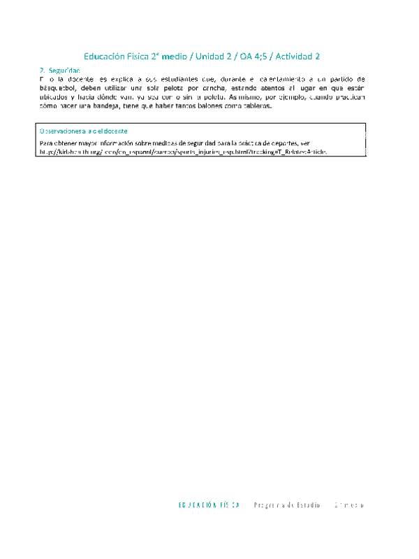 Educación Física 2 medio-Unidad 2-OA4;5-Actividad 2