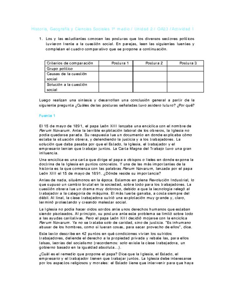 Historia 1 medio-Unidad 2-OA23-Actividad 1