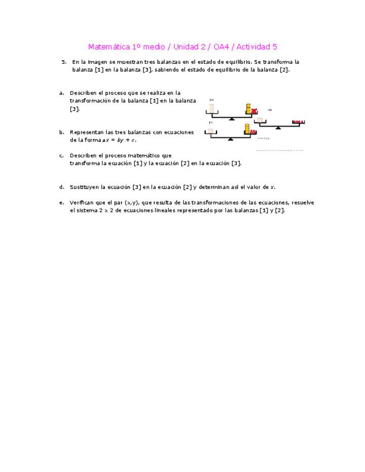 Matemática 1 medio-Unidad 2-OA4-Actividad 5