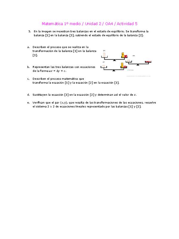 Matemática 1 medio-Unidad 2-OA4-Actividad 5