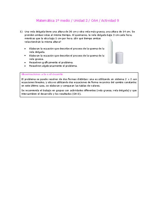 Matemática 1 medio-Unidad 2-OA4-Actividad 9