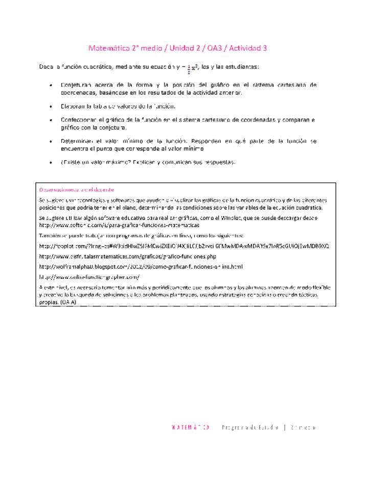 Matemática 2 medio-Unidad 2-OA3-Actividad 3