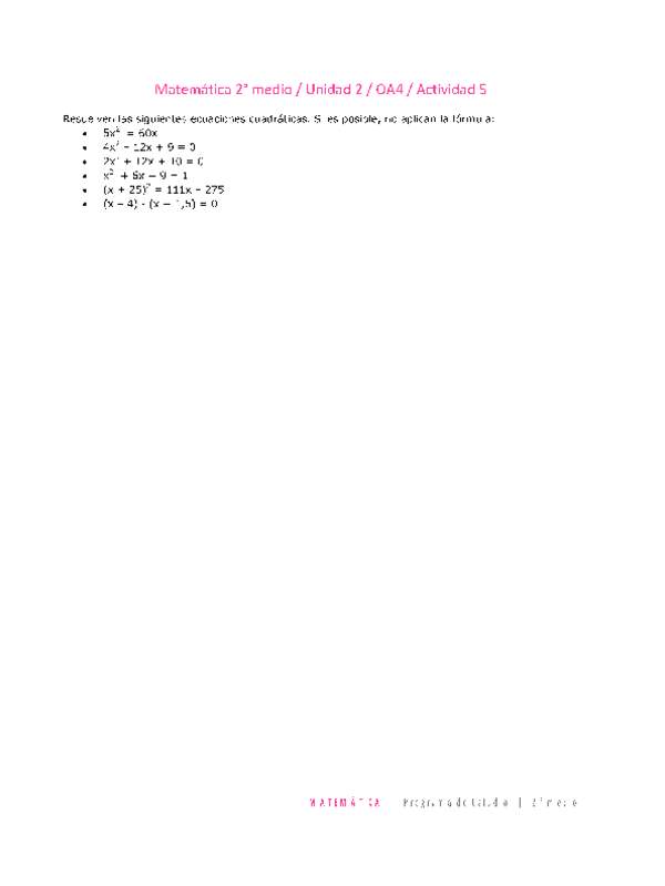 Matemática 2 medio-Unidad 2-OA4-Actividad 5