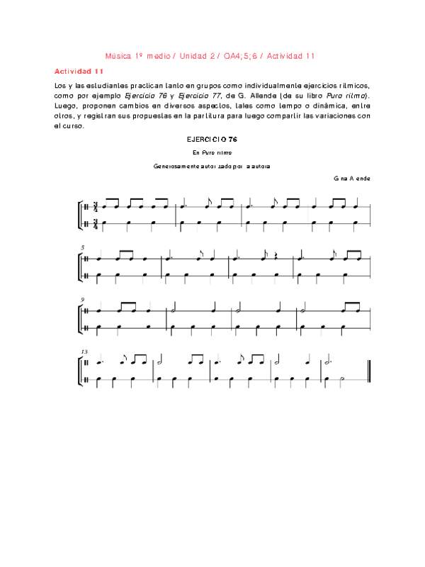 Artes Musicales 1 medio-Unidad 2-OA4;5;6-Actividad 11