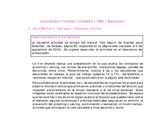 Orientación 1 medio-Unidad 2-OA4-Actividad 1