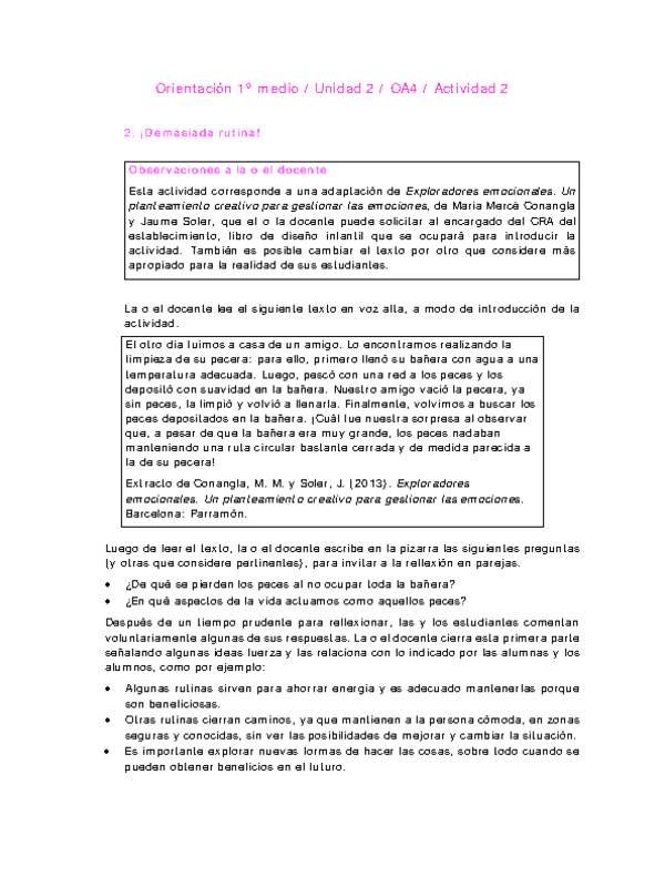 Orientación 1 medio-Unidad 2-OA4-Actividad 2
