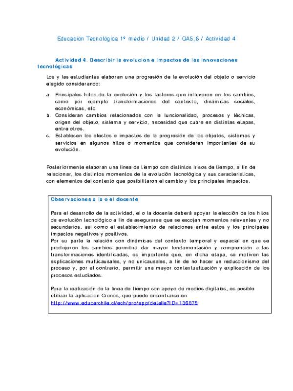 EduTec 1 medio-Unidad 2-OA5;6-Actividad 4