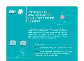 Importancia de la educación financiera desde la niñez