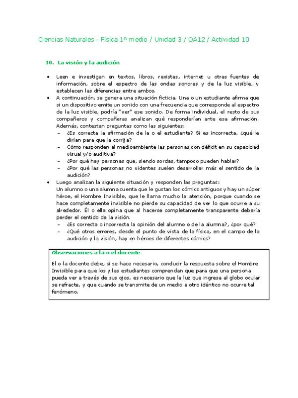 Ciencias Naturales 1 medio-Unidad 3-OA12-Actividad 10