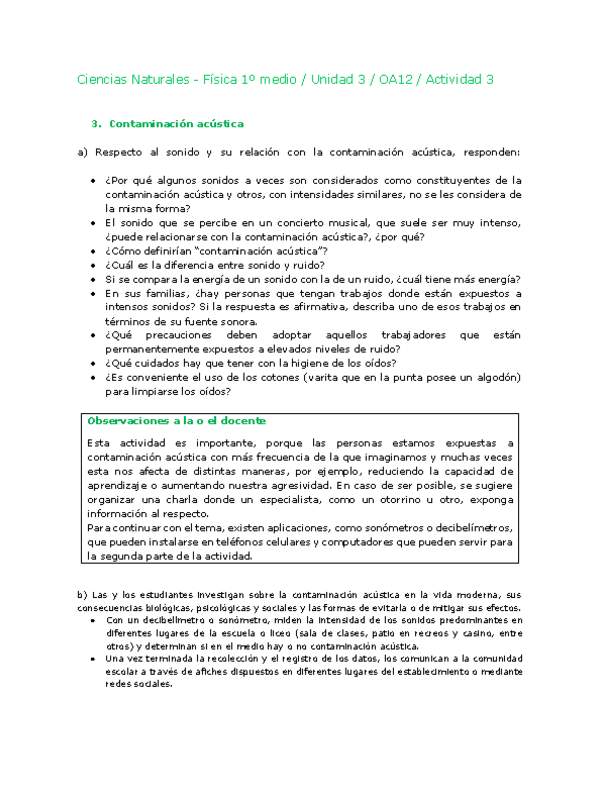 Ciencias Naturales 1 medio-Unidad 3-OA12-Actividad 3