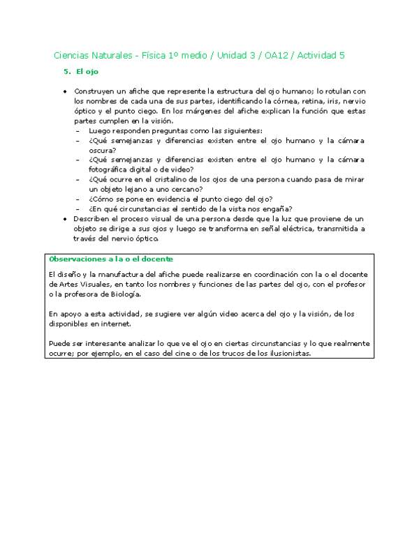 Ciencias Naturales 1 medio-Unidad 3-OA12-Actividad 5