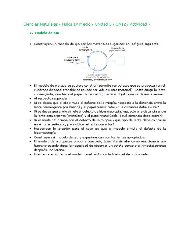 Ciencias Naturales 1 medio-Unidad 3-OA12-Actividad 7