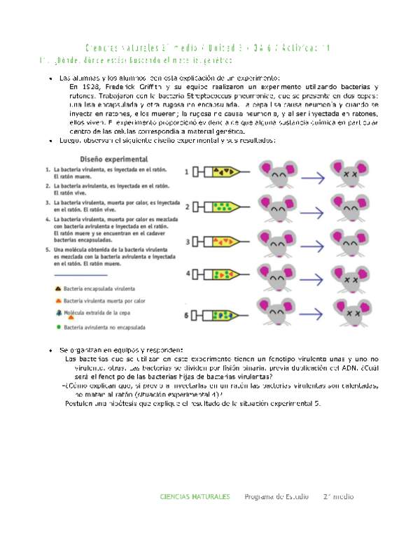 Ciencias Naturales 2 medio-Unidad 3-OA6-Actividad 11