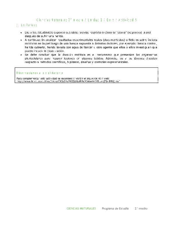 Ciencias Naturales 2 medio-Unidad 3-OA6-Actividad 5