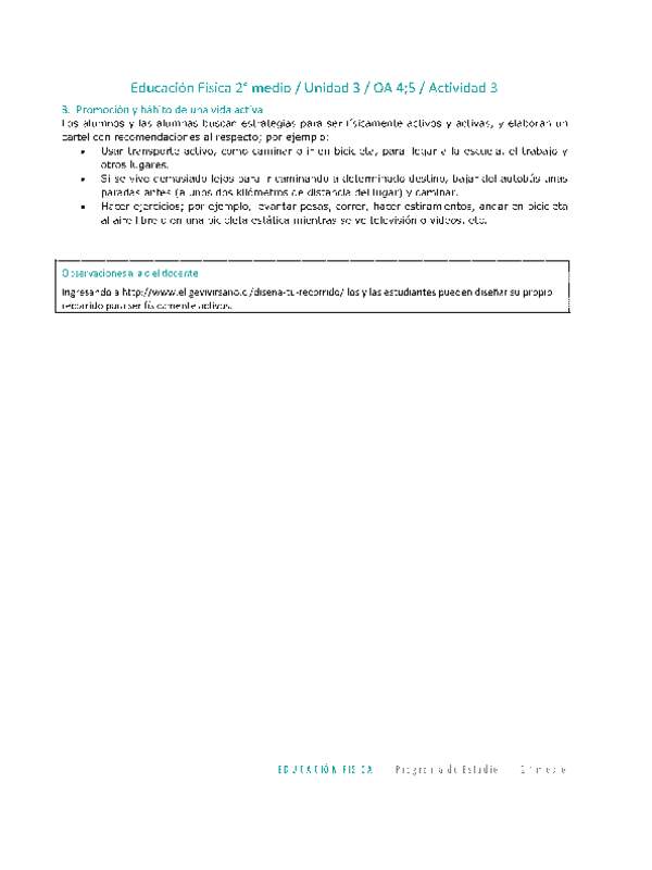 Educación Física 2 medio-Unidad 3-OA4;5-Actividad 3