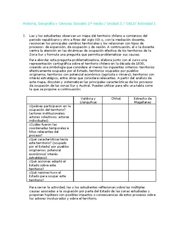 Historia 1 medio-Unidad 3-OA13-Actividad 1