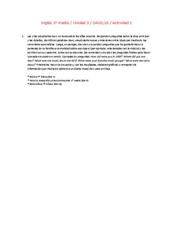 Inglés 1 medio-Unidad 3-OA10;16-Actividad 1