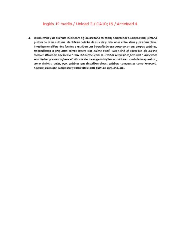 Inglés 1 medio-Unidad 3-OA10;16-Actividad 4