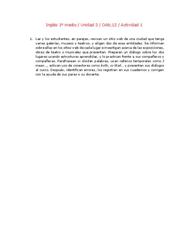 Inglés 1 medio-Unidad 3-OA6;12-Actividad 1