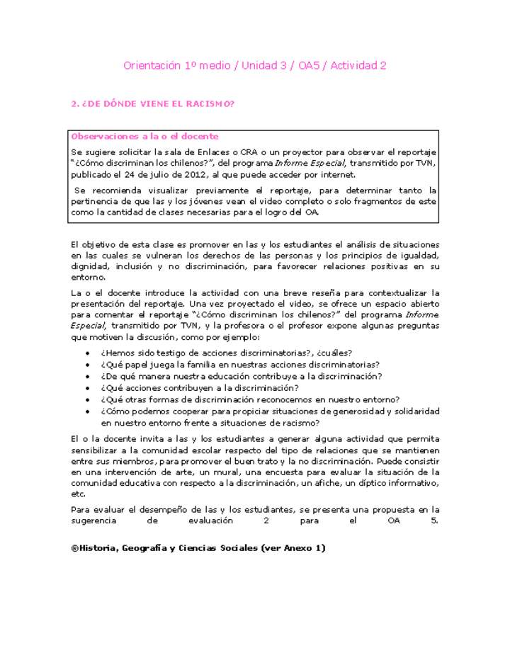 Orientación 1 medio-Unidad 3-OA5-Actividad 2