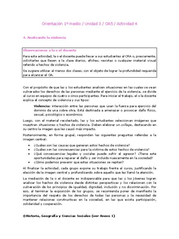 Orientación 1 medio-Unidad 3-OA5-Actividad 4