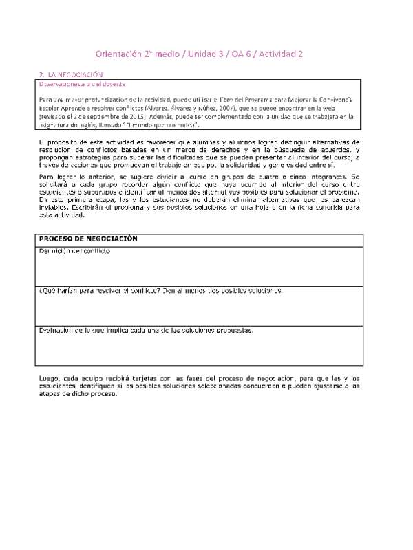 Orientación 2 medio-Unidad 3-OA6-Actividad 2