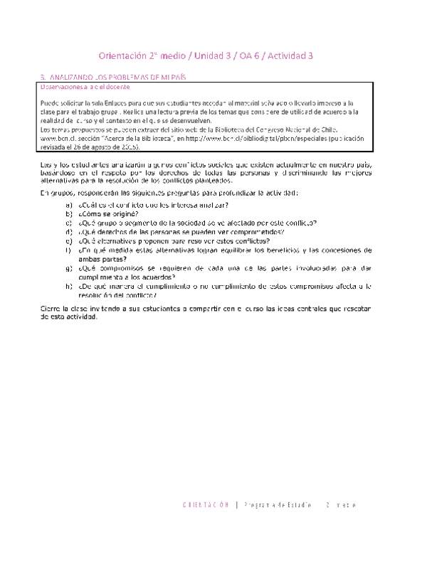 Orientación 2 medio-Unidad 3-OA6-Actividad 3
