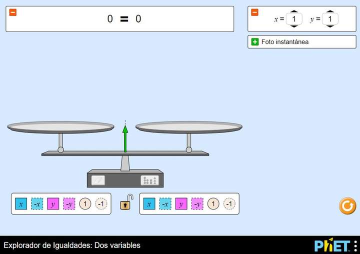 Explorador de Igualdades: Dos variables