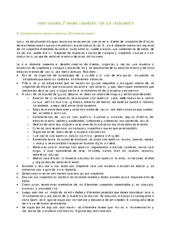 Artes Visuales 2 medio-Unidad 4-OA5;6-Actividad 3