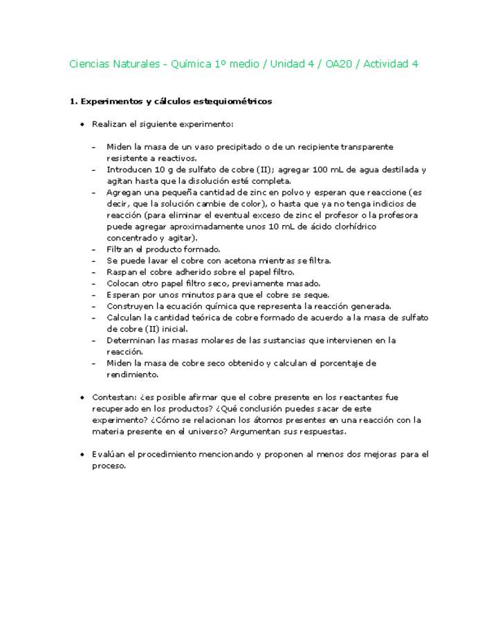 Ciencias Naturales 1 medio-Unidad 4-OA20-Actividad 4