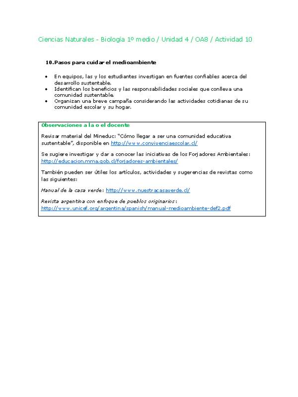 Ciencias Naturales 1 medio-Unidad 4-OA8-Actividad 10