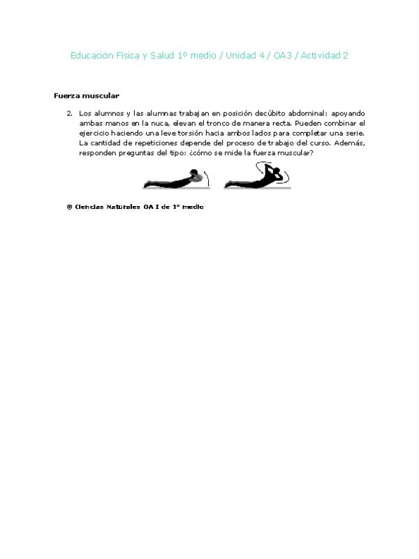 Educación Física 1 medio-Unidad 4-OA3-Actividad 2