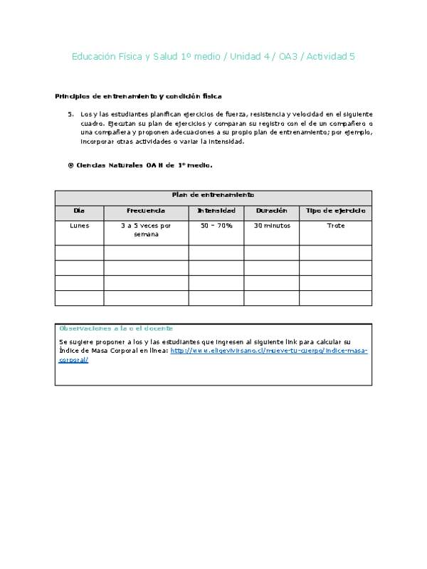 Educación Física 1 medio-Unidad 4-OA3-Actividad 5
