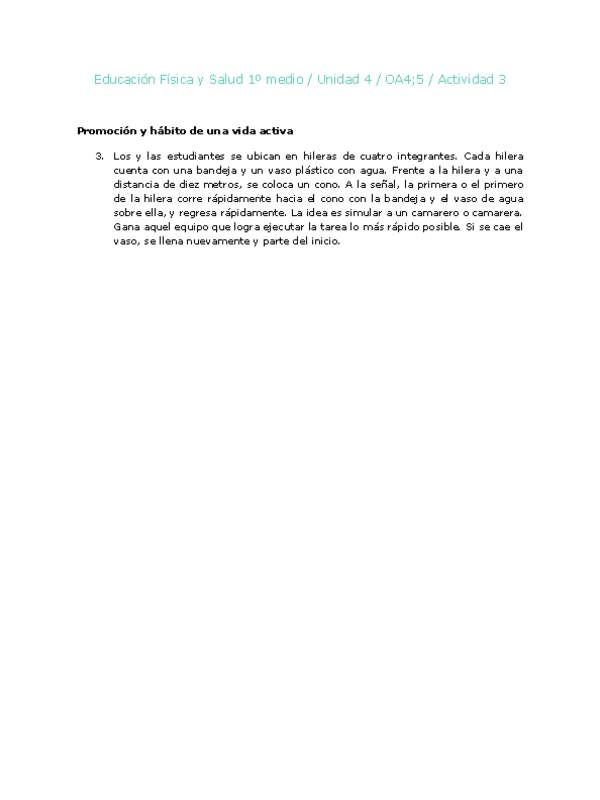 Educación Física 1 medio-Unidad 4-OA4;5-Actividad 3