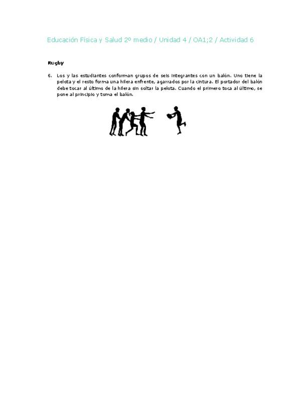 Educación Física 2 medio-Unidad 4-OA1;2-Actividad 6