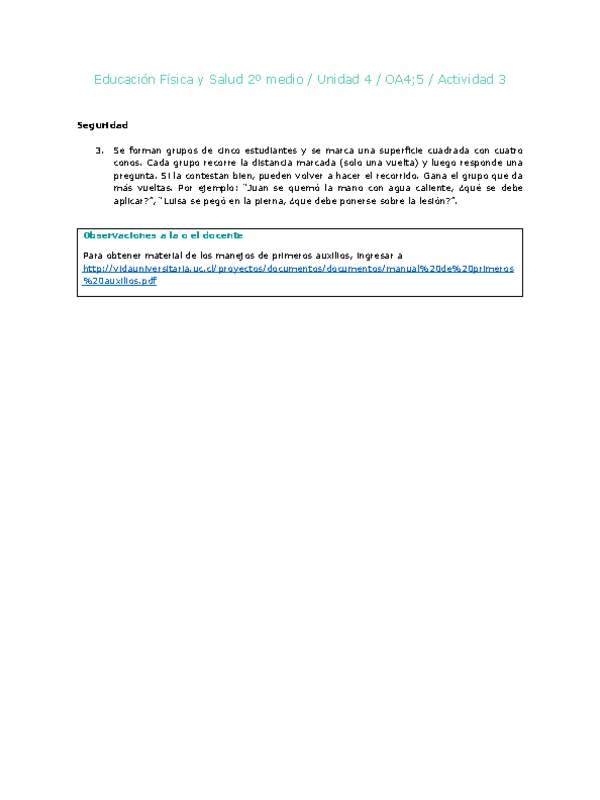 Educación Física 2 medio-Unidad 4-OA4;5-Actividad 3
