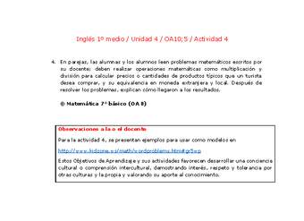 Inglés 1 medio-Unidad 4-OA10;5-Actividad 4