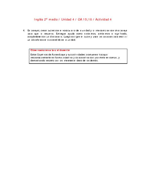 Inglés 2 medio-Unidad 4-OA15;16-Actividad 4