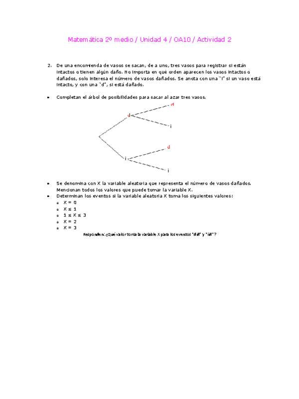 Matemática 2 medio-Unidad 4-OA10-Actividad 2