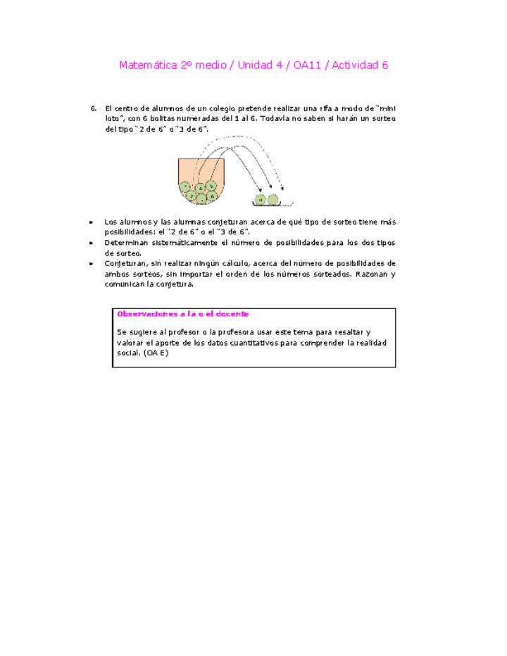 Matemática 2 medio-Unidad 4-OA11-Actividad 6